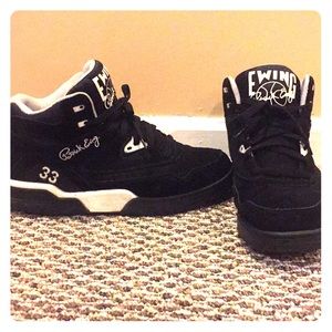 Blk & wht Patrick Ewing sneakers